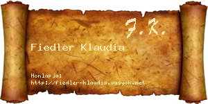 Fiedler Klaudia névjegykártya