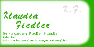 klaudia fiedler business card